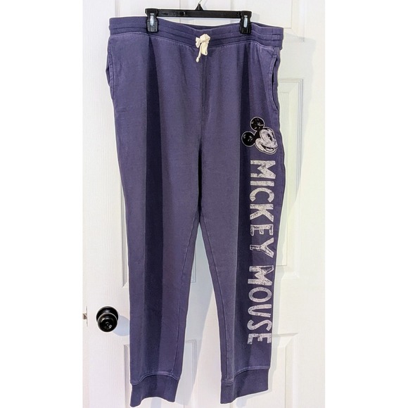 Disney Mickey Mouse Graphic Sweatpants Comfy Joggers XXL‎ - Picture 1 of 10